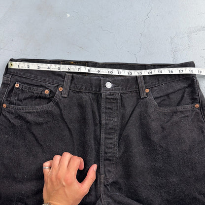 Levis 501 Vintage 90s USA XX Straight Leg Jeans Black Dark Wash 40x34 Act 36x33