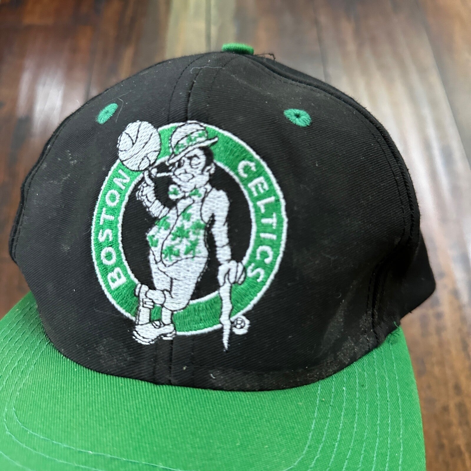 Boston Celtics VTG Hat Cap Snapback NBA Competitor Green Black Basic Team