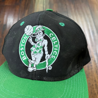 Boston Celtics VTG Hat Cap Snapback NBA Competitor Green Black Basic Team