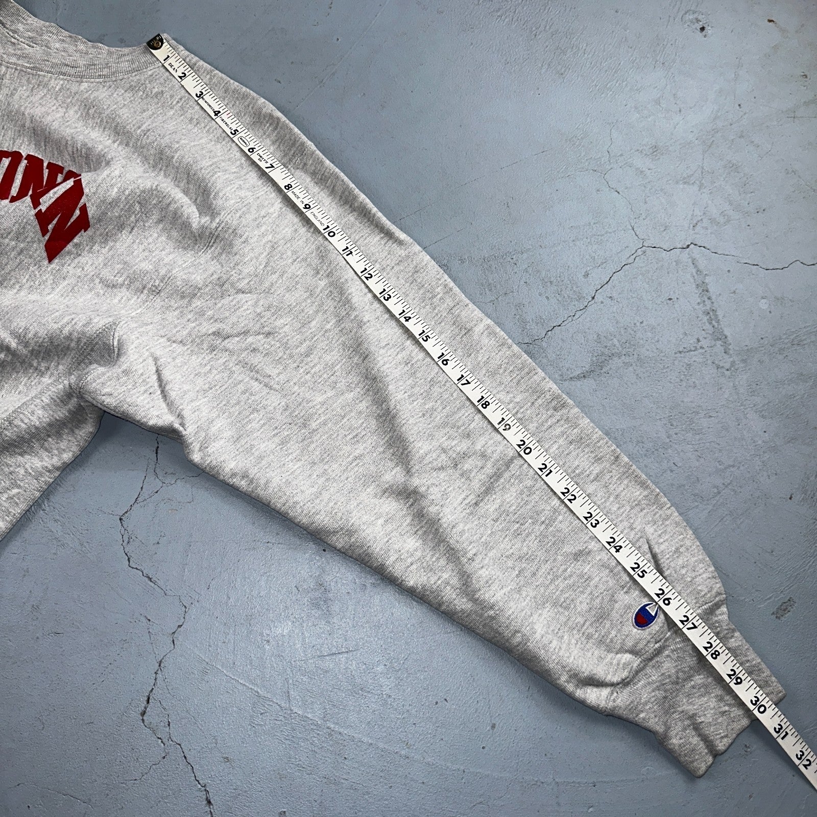 VTG 80s Champion Reverse Weave Crewneck Sweatshirt Gray USA Wisconsin Madison