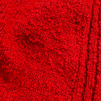 VTG Western Connection Sweater Red Women's M Rockabilly Terry Cotton Look