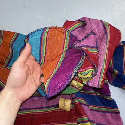 Norm Thompson VTG 80s Rainbow Striped Oversized Button Down Blazer/Jacket XL