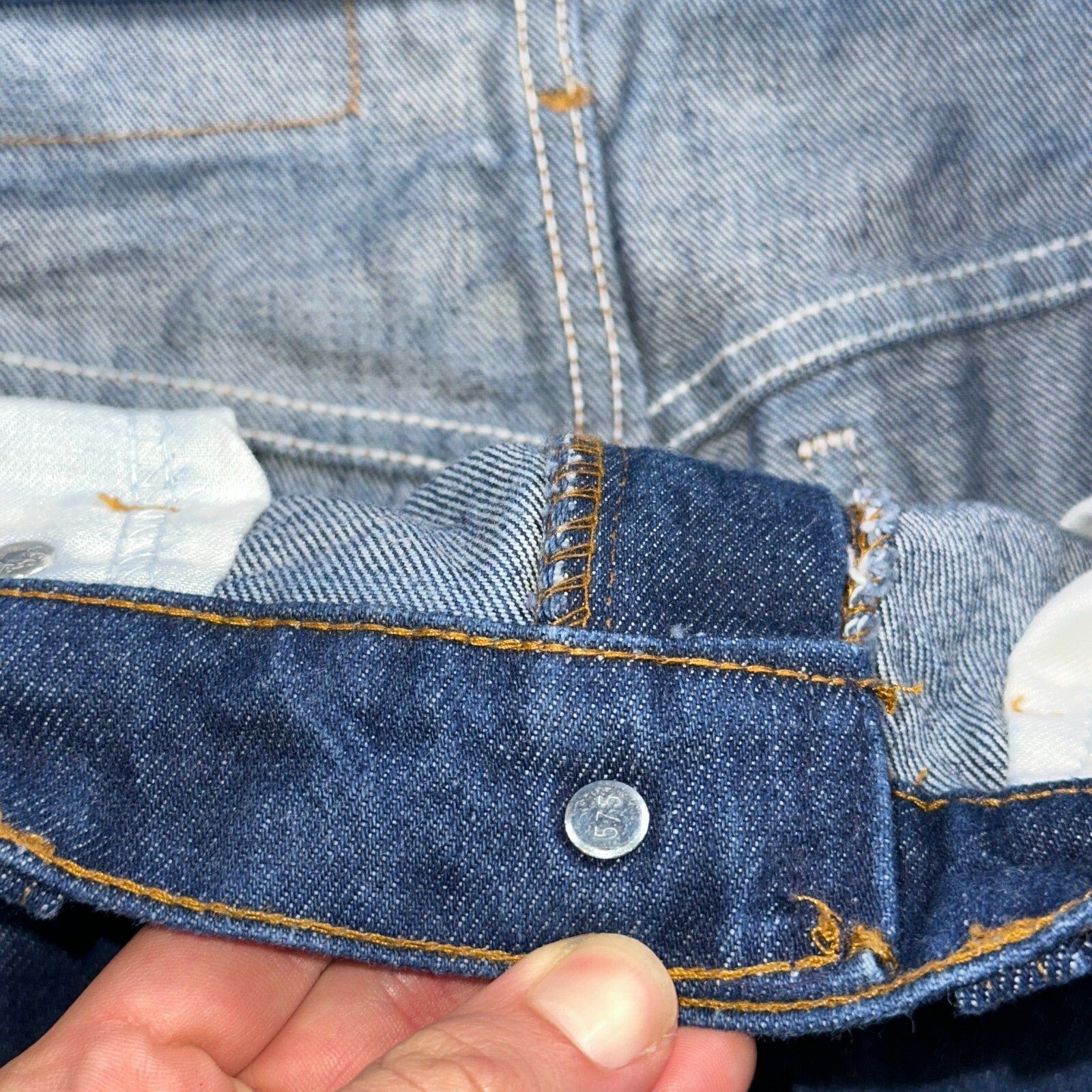 Levis 505 Vintage 80s 20505-0217 Orange Tab Dark 501 Jeans 36x34 USA 1980s