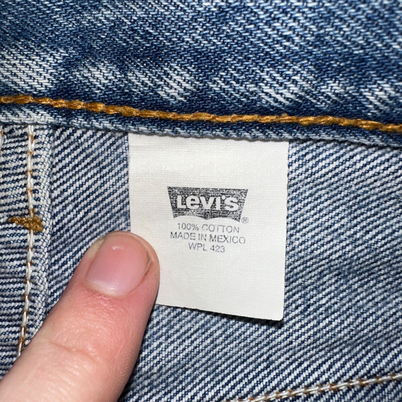 Levis 501 Vintage Y2K Mexico Straight Leg Jeans 34x33 90s Med Wash Act 32x29