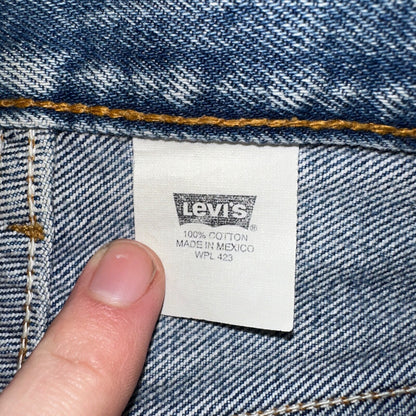 Levis 501 Vintage Y2K Mexico Straight Leg Jeans 34x33 90s Med Wash Act 32x29