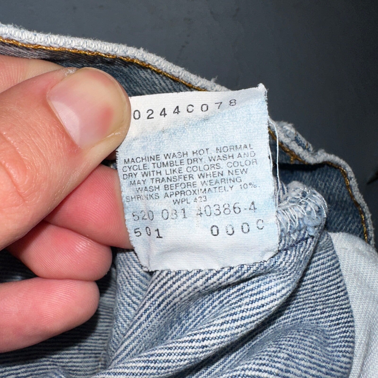 Levis 501 Vintage 90s USA XX Straight Leg Jeans 33x36 Light Wash Act 30x32