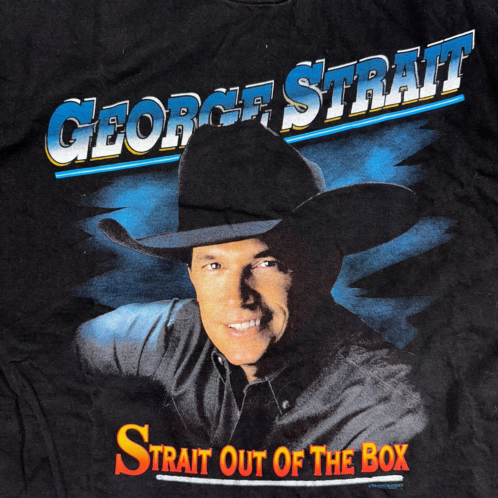 Country Vintage George Strait Black Strait Out Of The Box T Shirt 90s Music Band