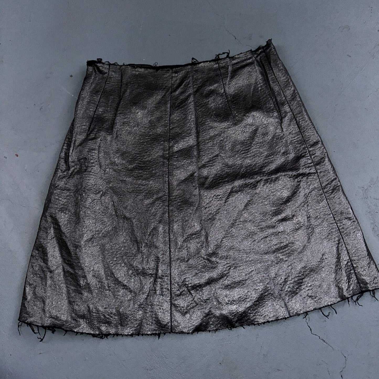 Sam Edelman Womans Skirt 2 Silver A Line Stretch Mini Cute Y2K Grunge