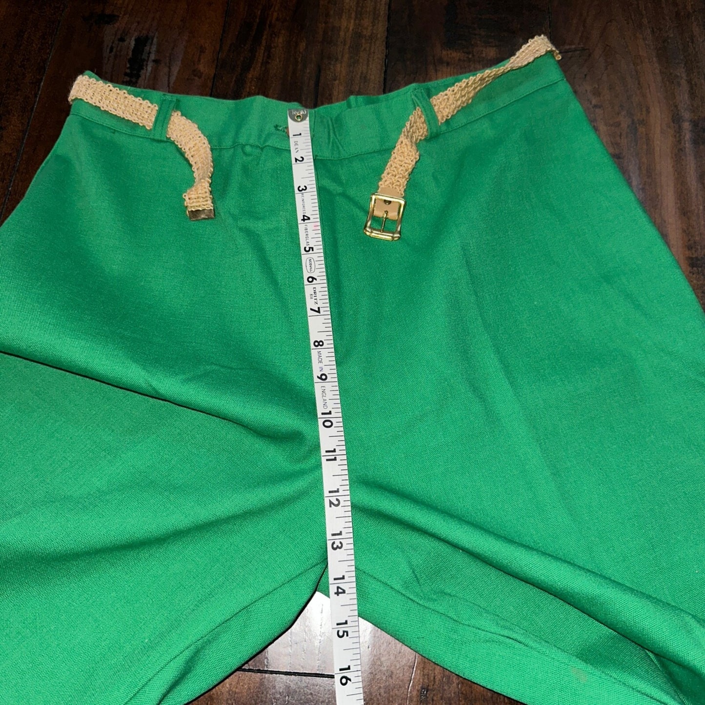 Vintage USA Rockabilly Womens Dress Pants 60s 70s Bottom Green 31x32 Boot Cut