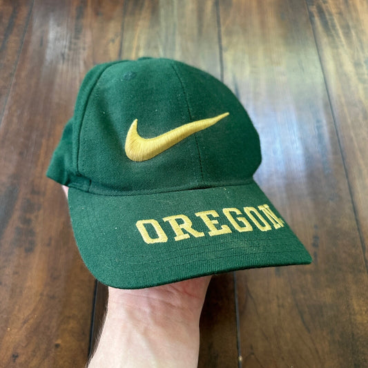 Oregon Nike Swoosh Vintage Hat Cap Snapback 90s Green Big Embroidery OSU Beavers