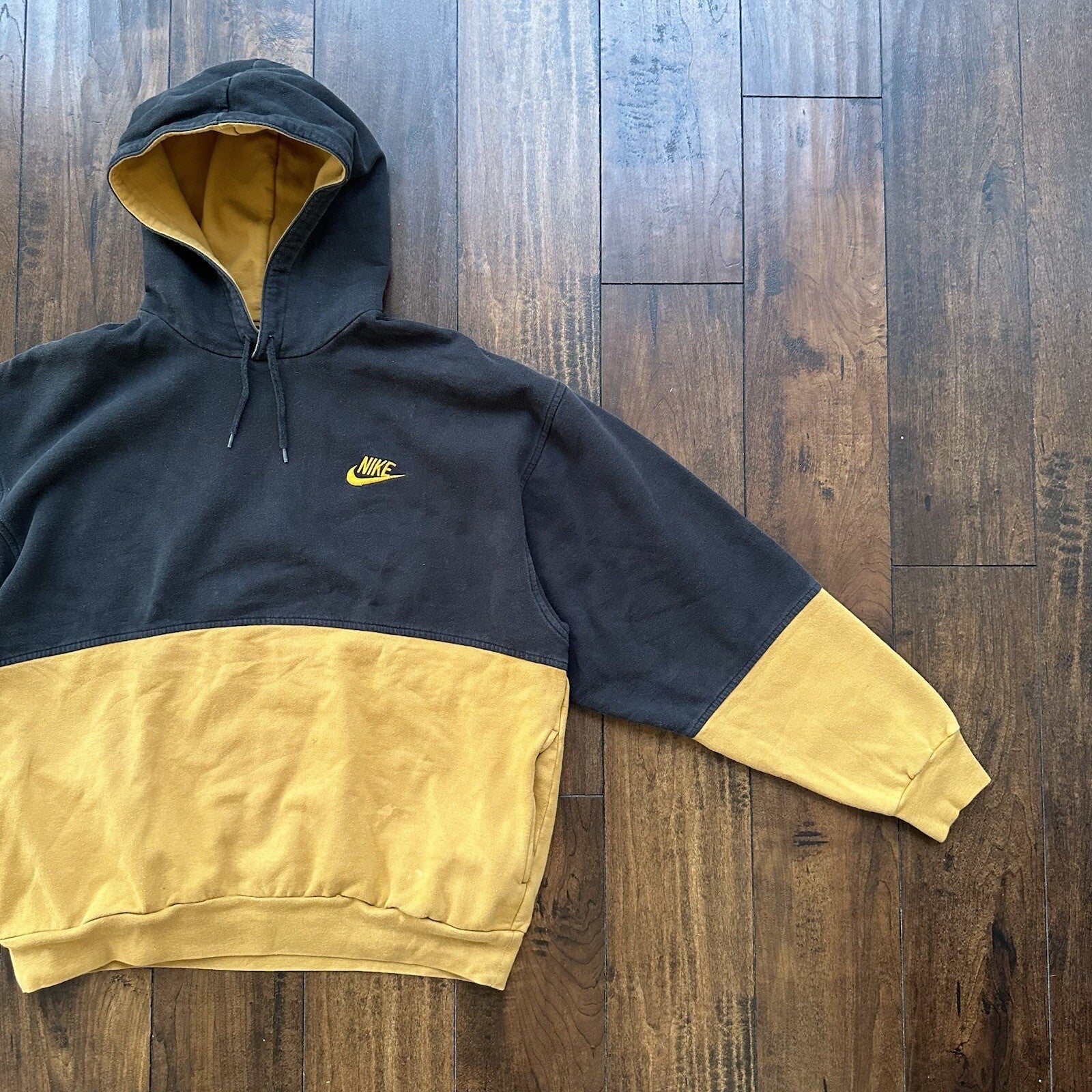 Nike Vintage Sweatshirt Mens T Shirt Tonal Hoodie Center Swoosh Rap Fall Brown