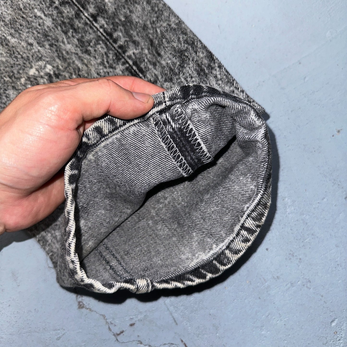 Levis 501 Vintage 80s USA XX Straight Leg Jeans Gray Acid Wash 36x30 Act 34x29