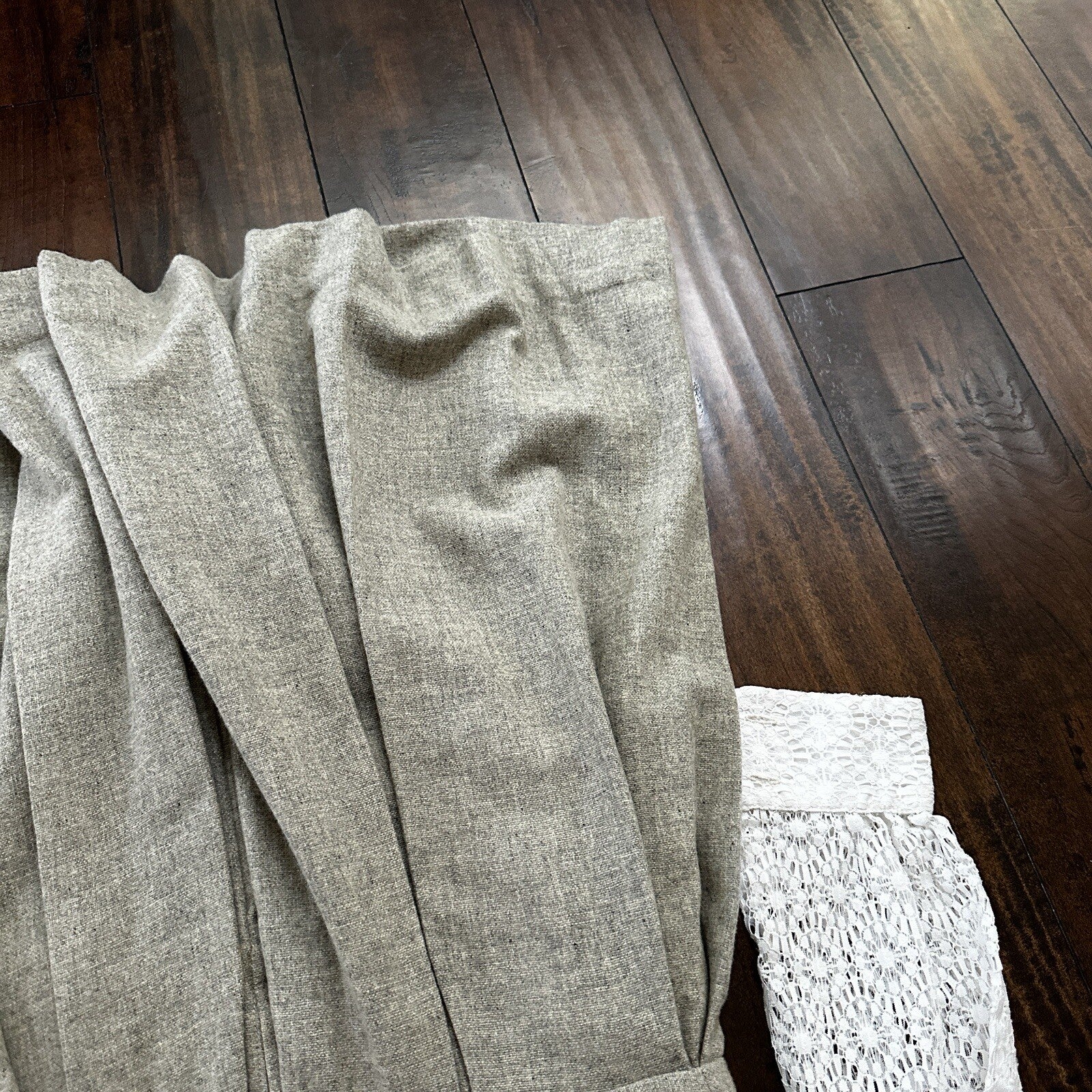 VTG USA Rockabilly Womens Dress Skirt 60s 50s Wedding Wool Floral Alice Lace