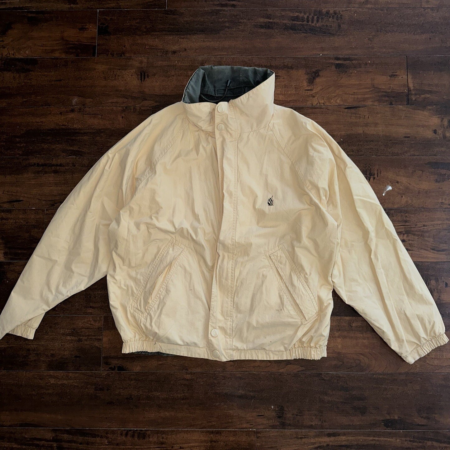 VTG 90s Nautica Reversible 90s Green Sport Jacket XL Green White Colorblock Sail