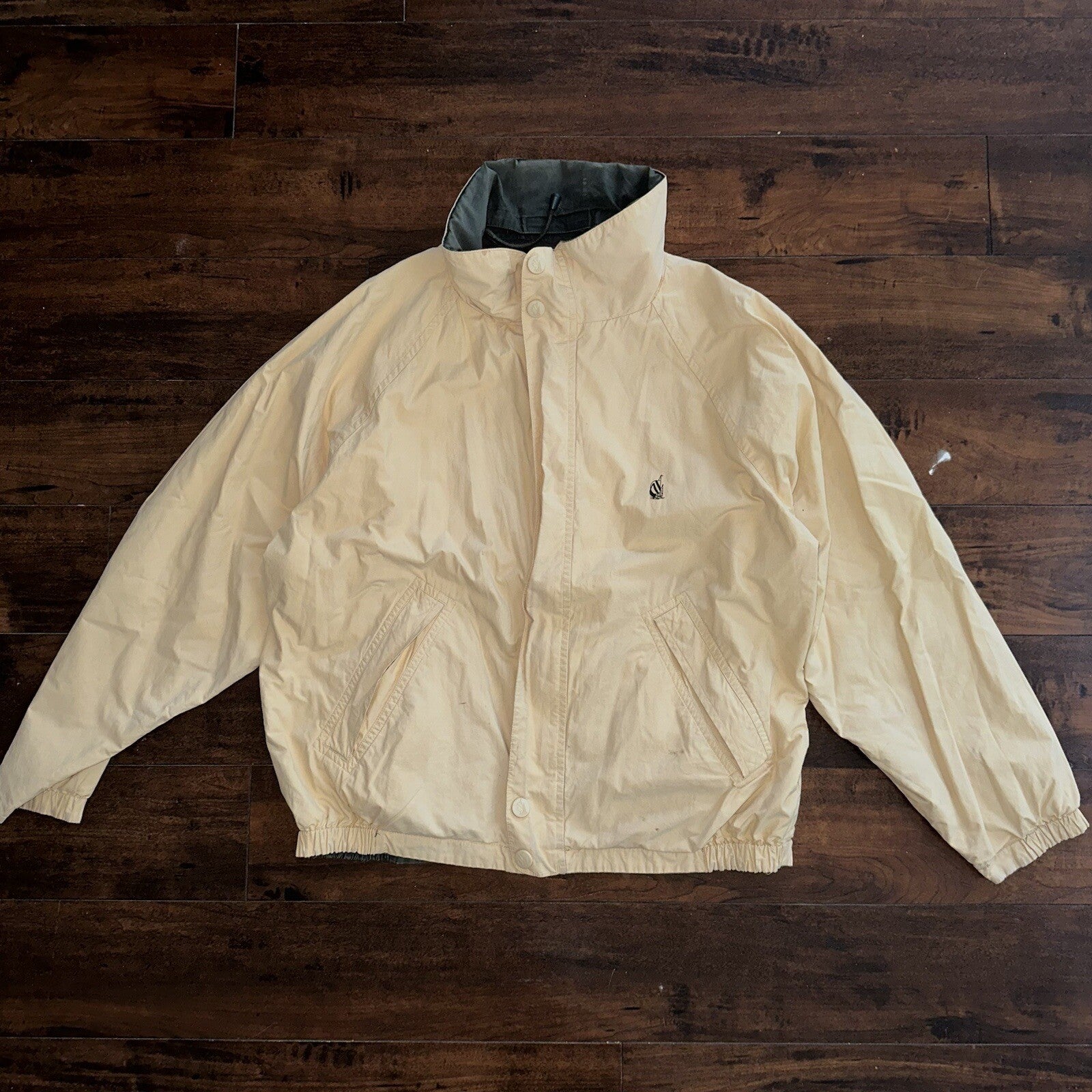 VTG 90s Nautica Reversible 90s Green Sport Jacket XL Green White Colorblock Sail