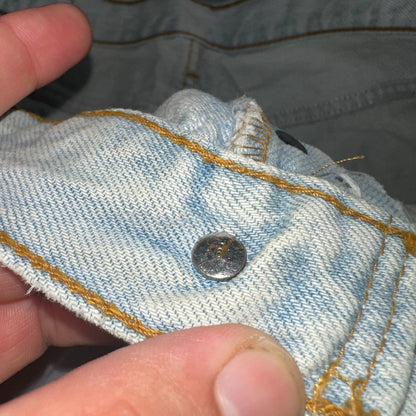 Levis 501 Vintage 90s Mexico Straight Leg Jeans Blue Light Wash 34x30 Act 31x29