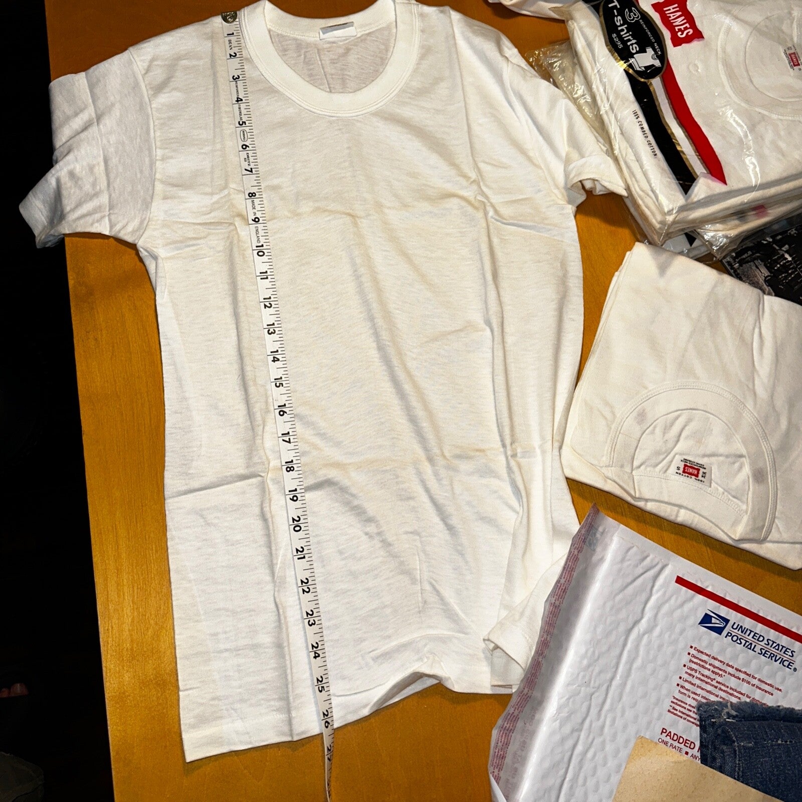 1960s Hanes Vintage White Blank T Shirt Mens Rockabilly Lot Of 6 Pack 60s 50s