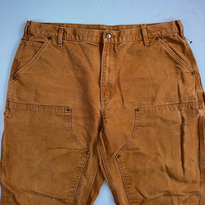Carhartt VTG Double Knee Carpenter Pants Y2K B01 B136 BRN Brown 40x30 Act 39x29