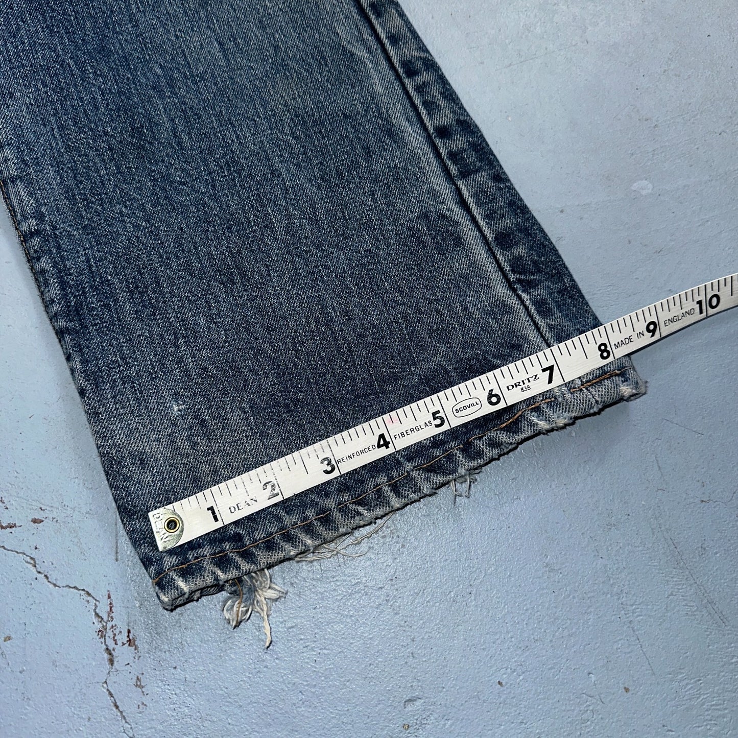 Levis 517 Vintage 70s SS USA Red Tab Bootcut Flare Blue Jeans Talon Act 29x32