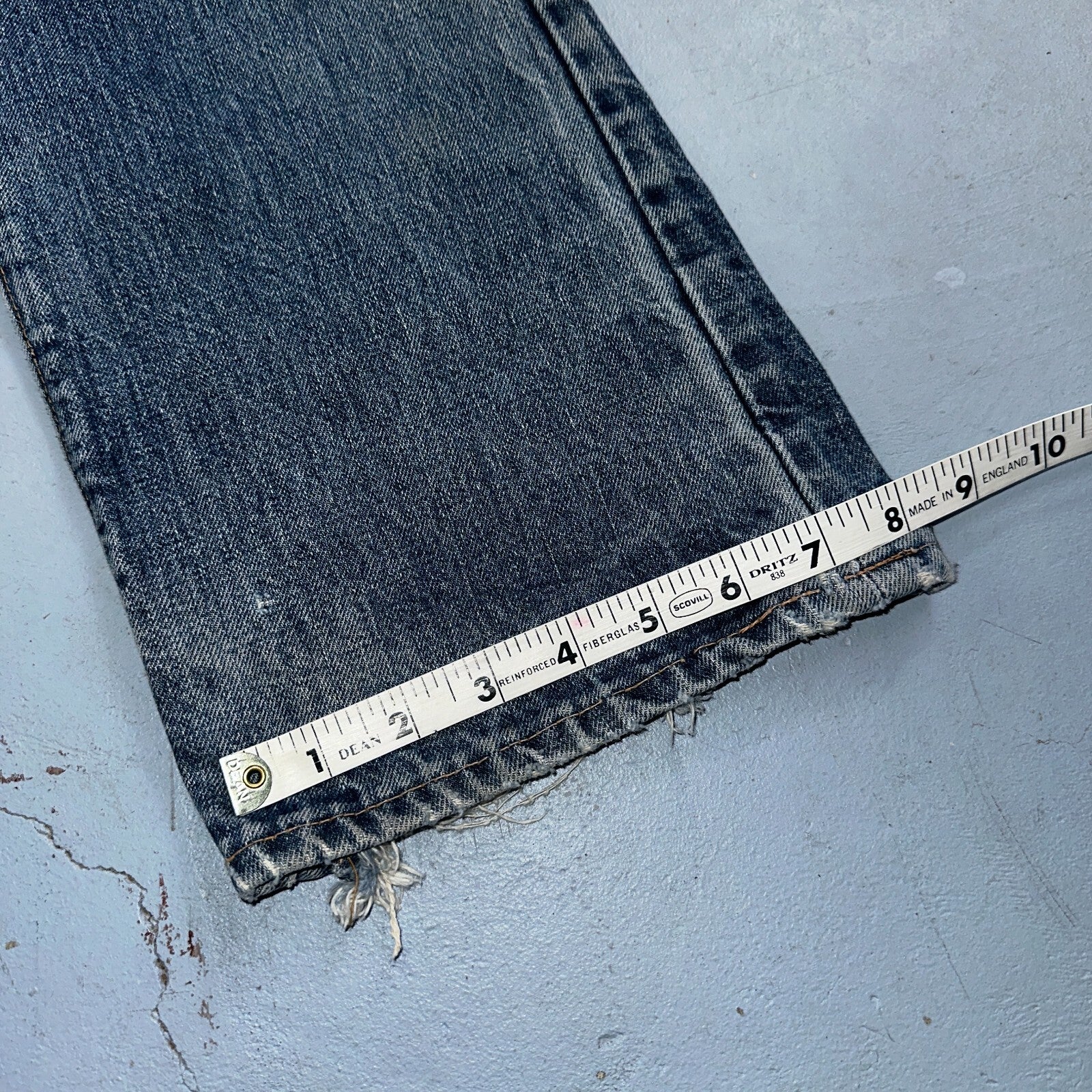 Levis 517 Vintage 70s SS USA Red Tab Bootcut Flare Blue Jeans Talon Act 29x32