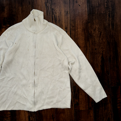 Portland Oregon Vintage Zip Up 1960s 1970s 60s Wool Poly Blend Talon Sweater