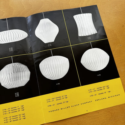 George Nelson Howard Miller Lighting Advertisement Print 1950s 50s Bubble Ad