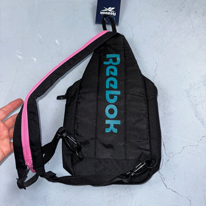 REEBOK Cosmos Crossbody Sling Bag Back Pack Black Pink Lightweight NWT
