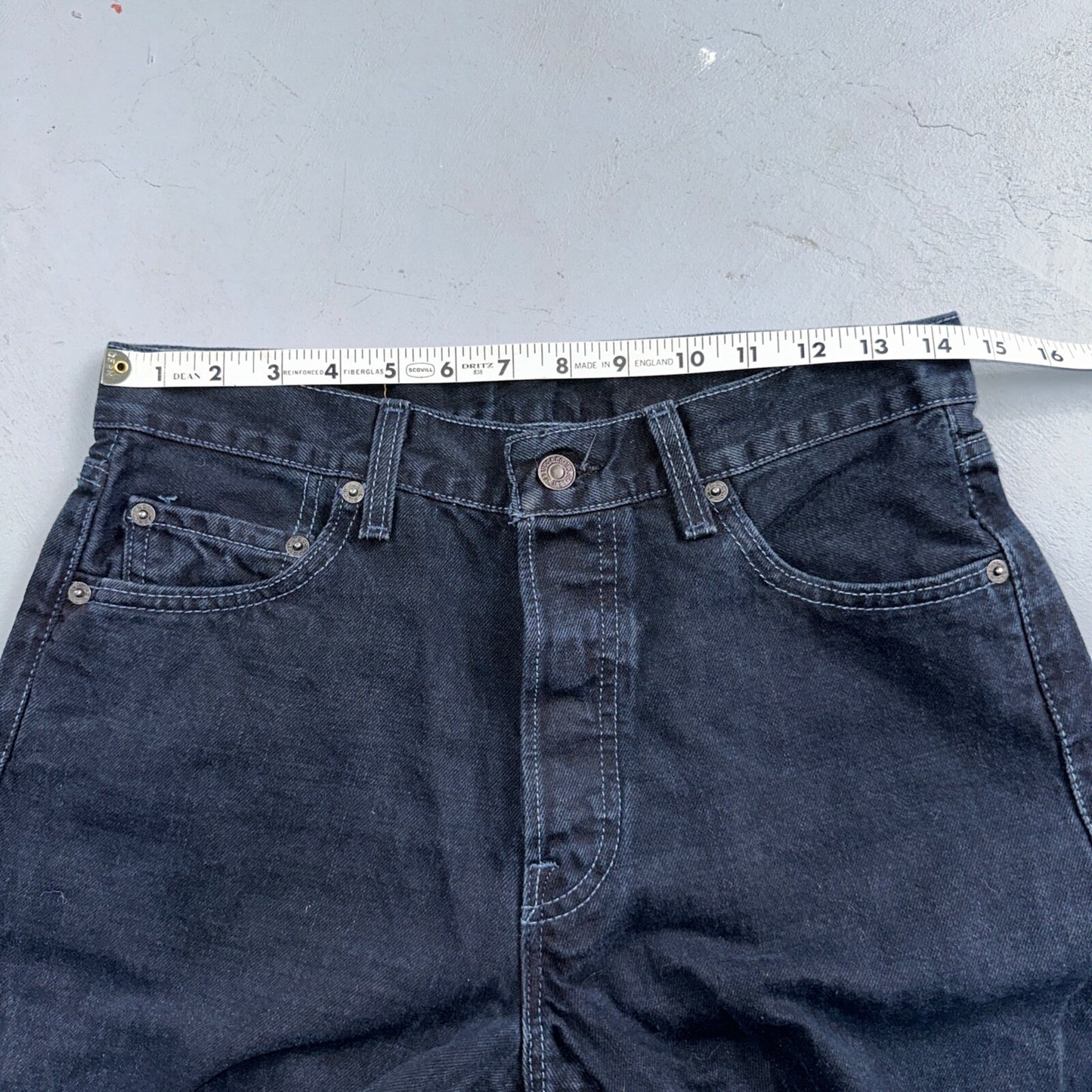 Levis 501 Vintage 90s Mexico Straight Leg Jeans 30x32 Y2K Dark Wash Act 29x31