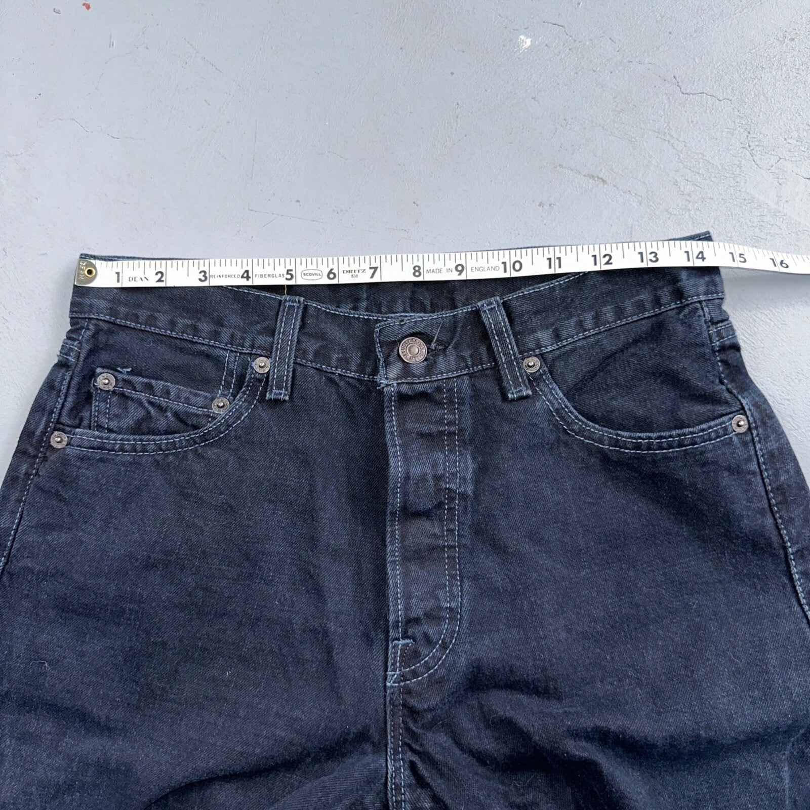 Levis 501 Vintage 90s Mexico Straight Leg Jeans 30x32 Y2K Dark Wash Act 29x31