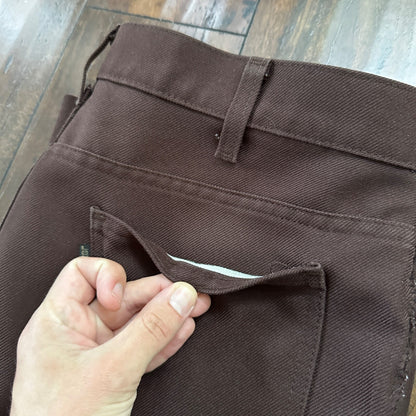 VTG Levis 517 Lot 2 Blue + Brown Polyester Pants Black Gold Tab 34x30 Act 32x28