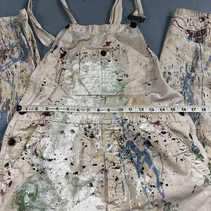 VTG Washington Dee Cee Thrashed Overalls Carpenter Bibs Workwear Painter Paint