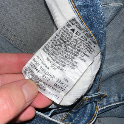 Levis 501 Vintage Y2K XX Straight Leg Jeans Blue Light Wash 33x32 Act 31x30
