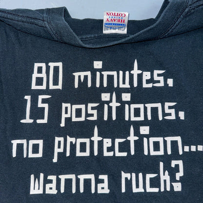 VTG Wanna Ruck T Shirt Colorado Womens Rugby Y2K Gildan L Rap Funny Humor Joke