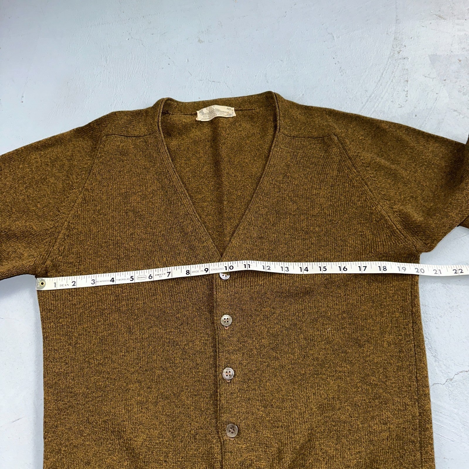 Bernhard Altmann VTG 100% Virgin Wool Cardigan Sweater Scotland 40 Kurt Cobain