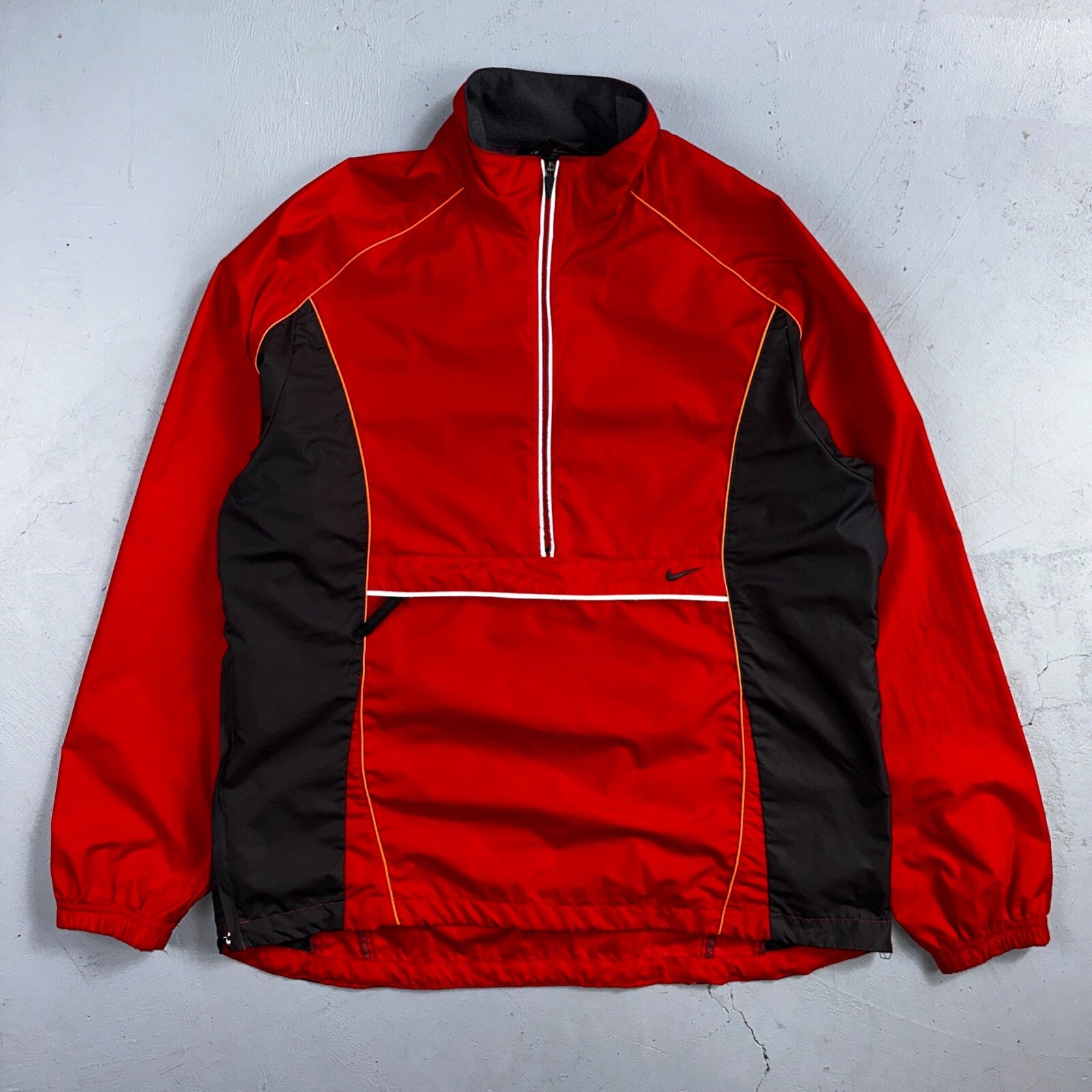 Nike VTG Y2K Windbreaker Track Jacket M Red 3M Basic Simple Football Runner