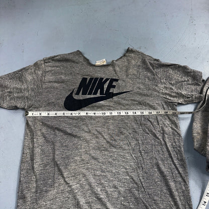 Nike 70s Lot of 8 VTG T Shirt Orange Tag Gray Swoosh Soft Chopped Front Team