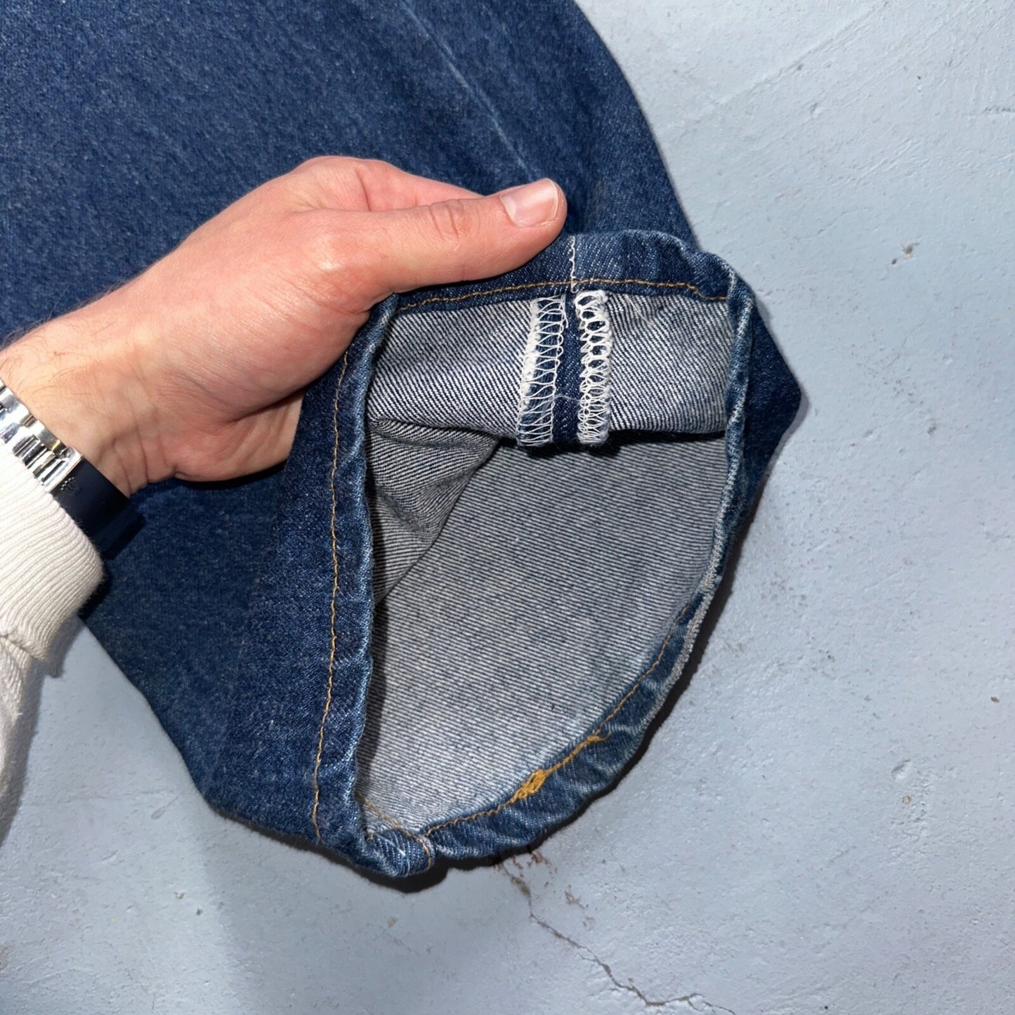 Levis 501 Vintage 90s USA XX Straight Leg Jeans Blue Dark Wash 44x34 Act 41x31