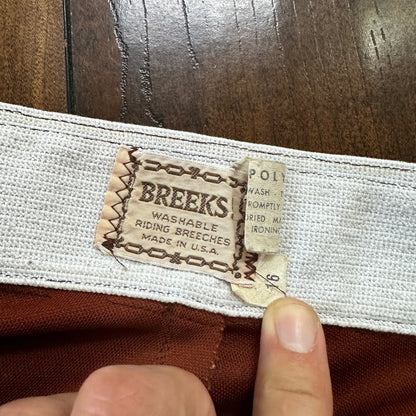 VTG USA Breeks Orange Equestrian Horse Riding Britches Breeches 25x24 1980s