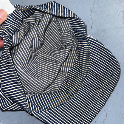 Conductor USA VTG Hat Cap Snapback Hat White Pinstripe XL Travel Cool Look Pin