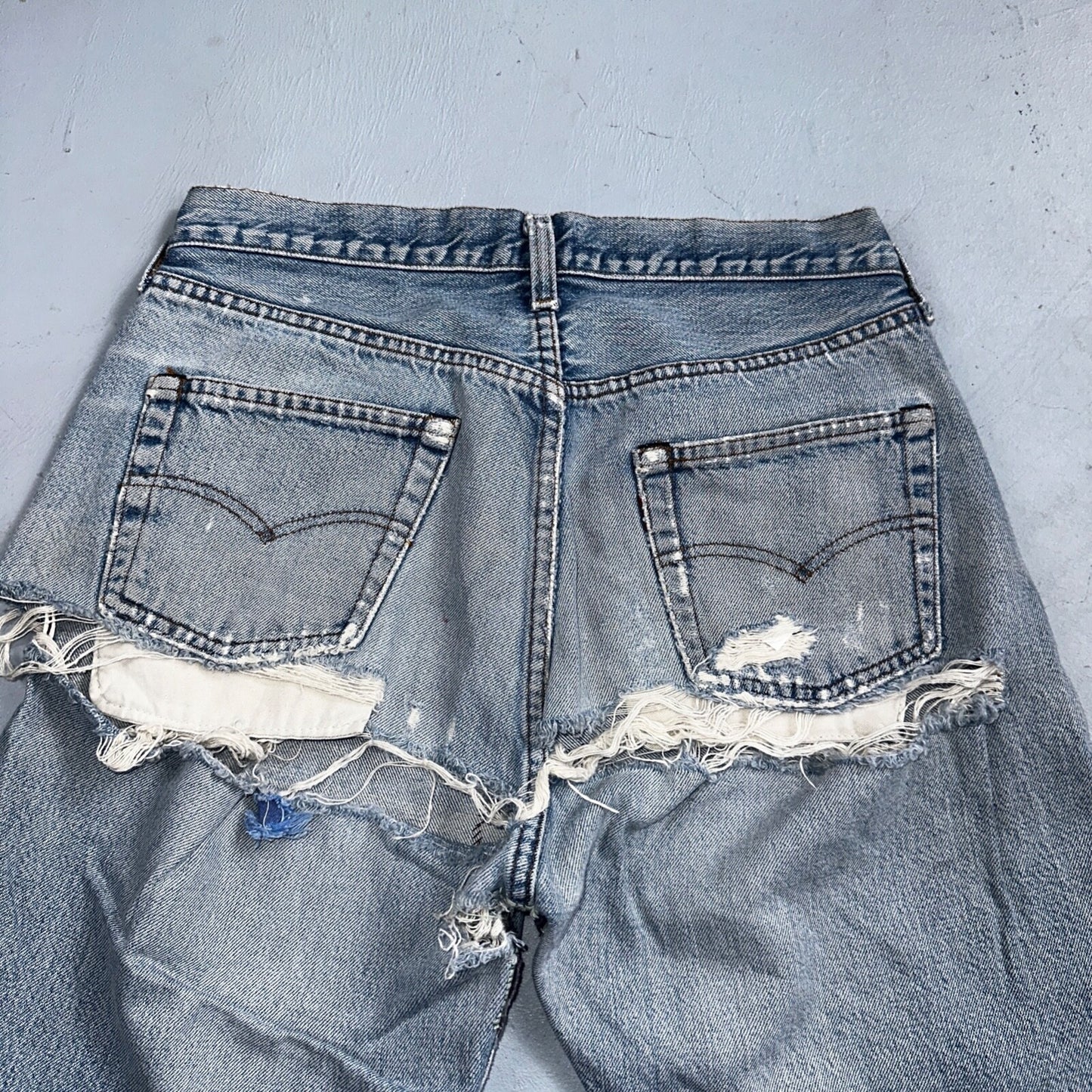 Levis 501 Vintage 80s Redline Selvedge USA XX Jeans Light Wash 1980s Act 29x28