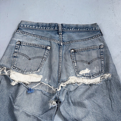 Levis 501 Vintage 80s Redline Selvedge USA XX Jeans Light Wash 1980s Act 29x28