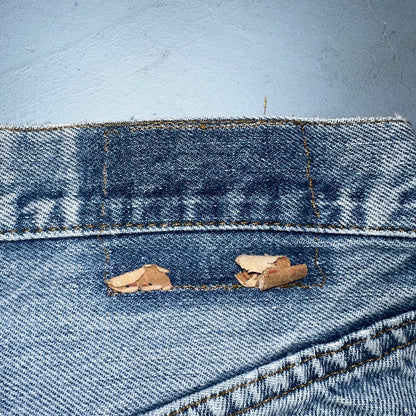 Levis 501 Vintage 80s Redline Selvedge USA XX Jeans Light Wash 66 Act 27x31