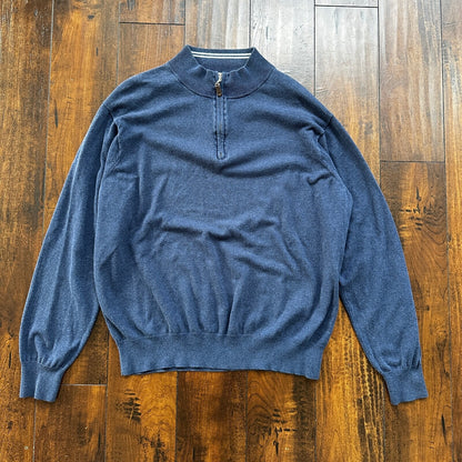 Peter Millar Sweater Men XL Crown Soft Cotton Cashmere 1/4 Quarter Zip Pullover