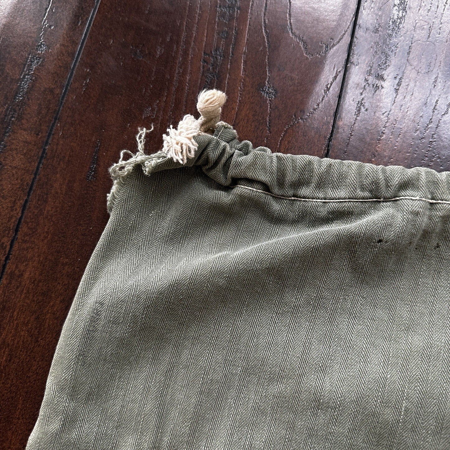 VTG WWII HBT Garment Laundry Bag Military Denim 1940s 40s 50s Stencil