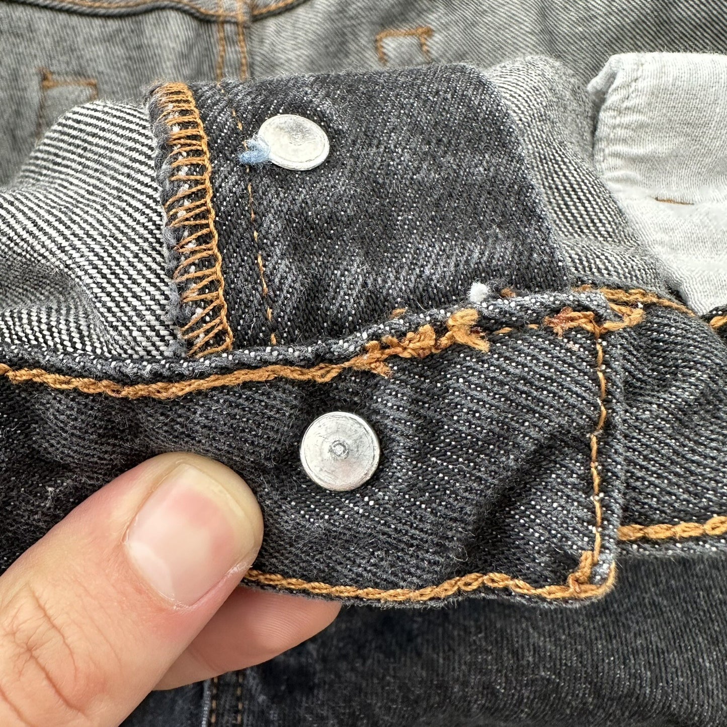 Vintage 90s Levis 501 XX 38x30 USA Tag Jeans Black 80s Act 36x30