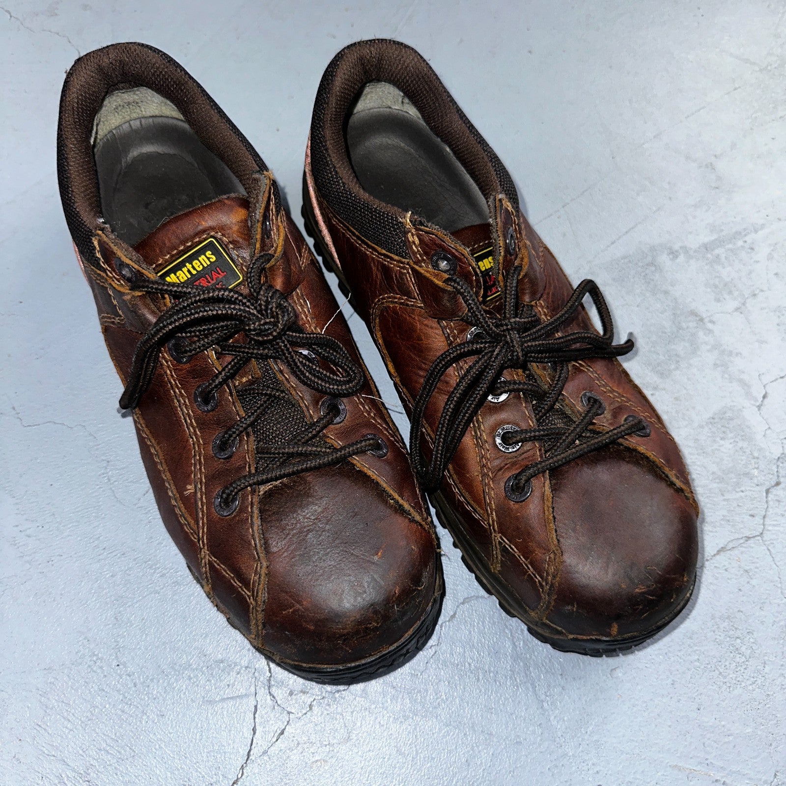 Dr. Martens 10854 Industrial Chunky Brown Leather Mens Shoes Size UK 7 US 8 Doc