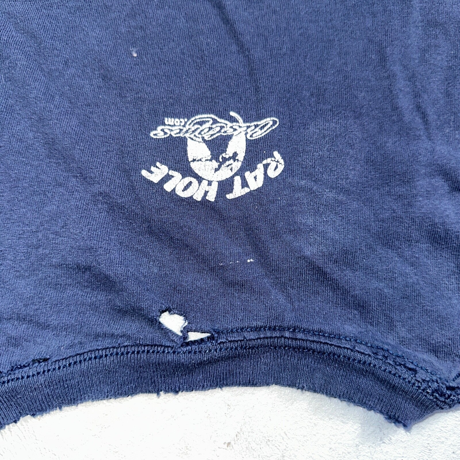 Rat Hole Auto Body Traditional Paint VTG T Shirt Thrashed Distressed Cars Promo