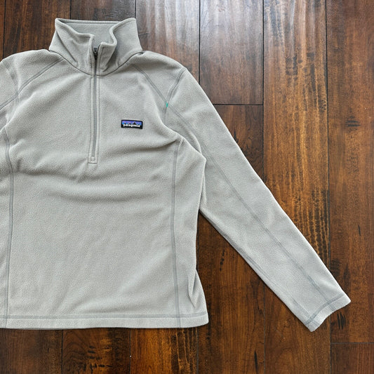Patagonia Women’s Size M Sweater Fleece Pullover Jacket 1/4 Zip Gray