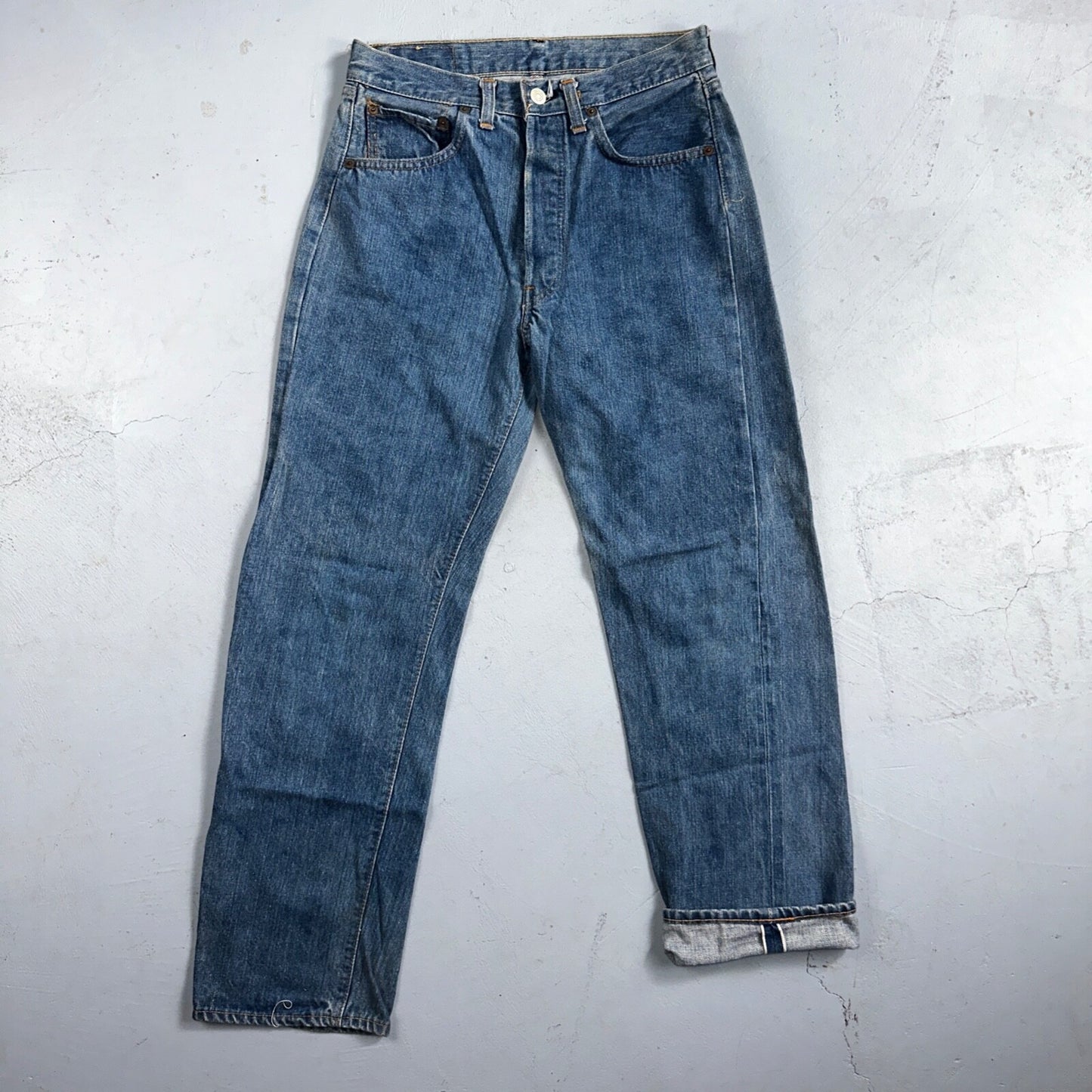 Levis 501 Vintage 70s SS Redline Selvedge USA XX Jeans Med Wash 30x31 Act 28x27