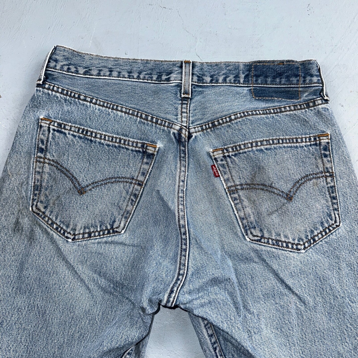 Levis 501 Vintage Y2K XX Straight Leg Jeans 90s Blue Light Wash 33x30 Act 32x28